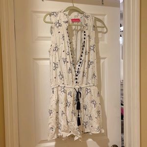 Pookie and Sebastian White button Romper
